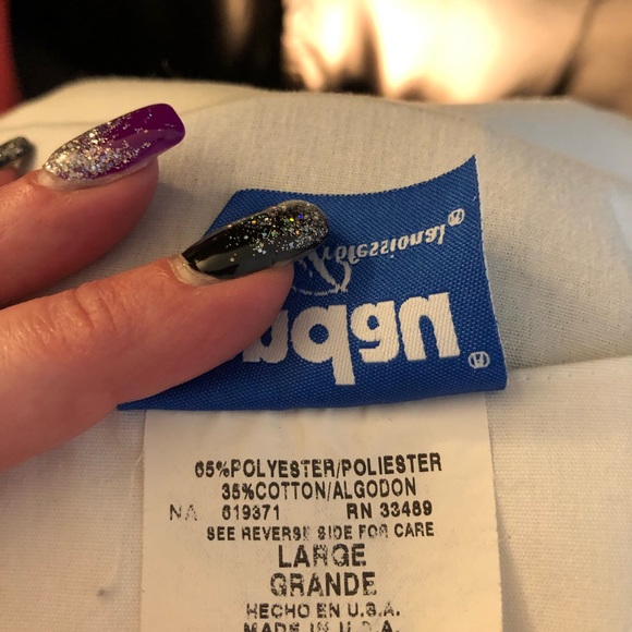 Landau White long lab coat. Sz Large - Picture 4 of 9